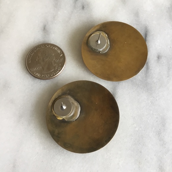 Copper Silver Bronze Earrings - Picture 2 of 2